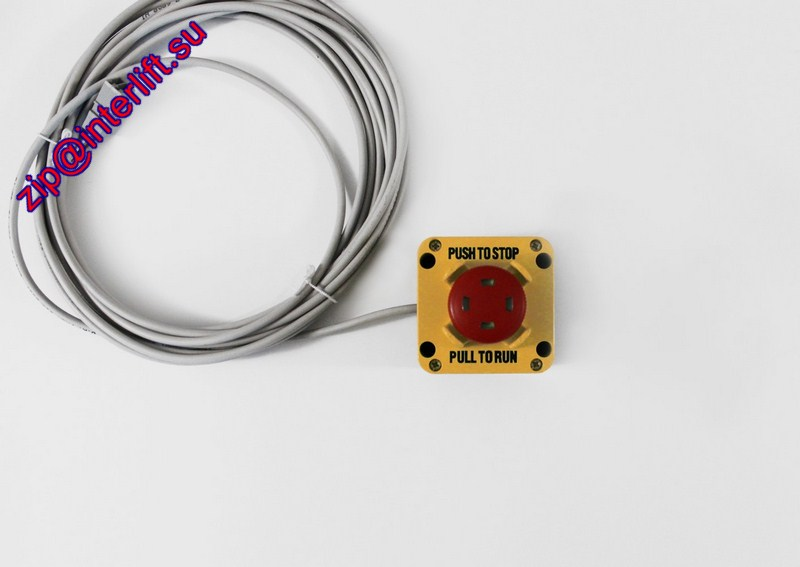 Красная кнопка-гриб экстренной остановки IP65 pre-wired red emergency stop mushroom type for motor L=7 m