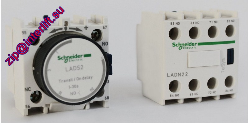 Вспомогательный контакт LADN11 Auxiliary contact AUX, 1NO+1NC Front