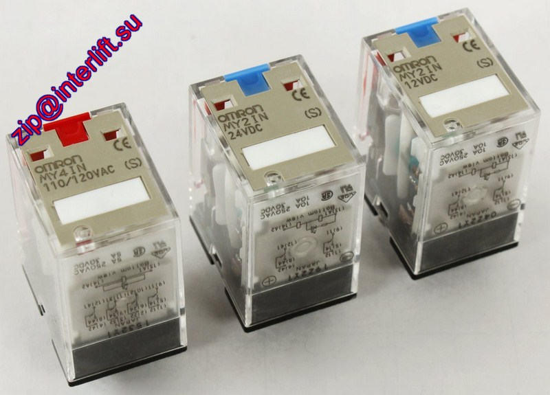 Реле 2х контактные MY2IN 24DC Relay 24 Vdc 2 contacts